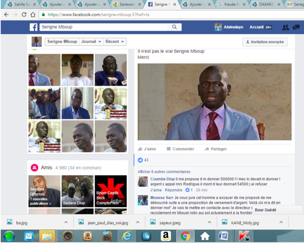 / Cybercriminalité: Quand un faux Serigne Mboup fait des ravages sur Facebook