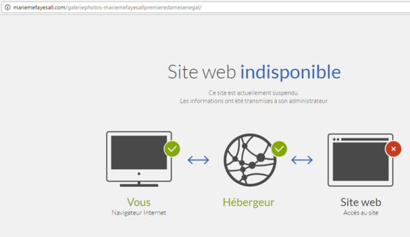 Exclusif: Le site de propagande de la première dame du Sénégal, fermé Exclusif: Le site de propagande de la première dame du Sénégal, fermé