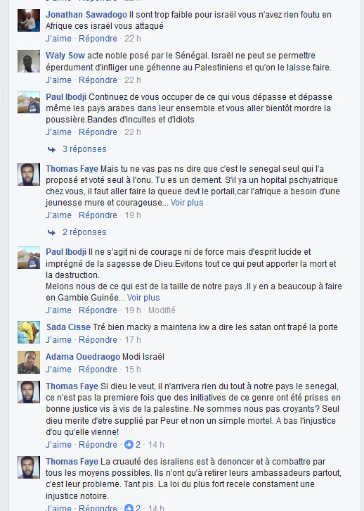 L’Arrêt de la Colonisation israélienne: Les internautes Africains saluent le "courage "du président Macky