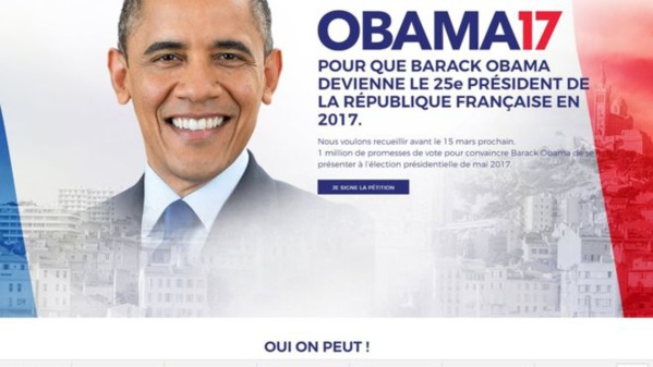 Une pétition veut élire Obama président de la France Une pétition veut élire Obama président de la France