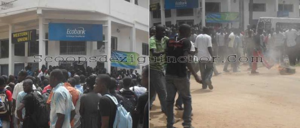 Ziguinchor: une bagarre s'éclate entre les étudiants et le Dg local d'Ecobank Ziguinchor: une bagarre s'éclate entre les étudiants et le Dg local d'Ecobank
