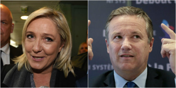 Présidentielle : "Je soutiendrai Marine Le Pen, je ferai campagne avec elle", annonce Nicolas Dupont-Aignan