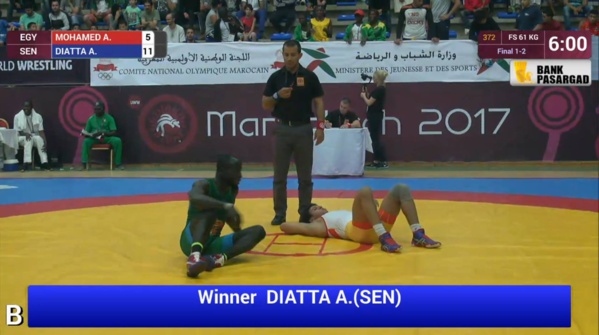 Lutte: Adama Diatta Champion d'Afrique ! Lutte: Adama Diatta Champion d'Afrique !