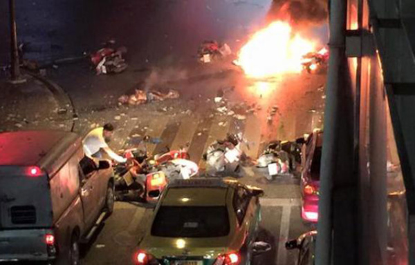 Thaïlande: plus de 20 blessés dans l'explosion d'une bombe à Bangkok Thaïlande: plus de 20 blessés dans l'explosion d'une bombe à Bangkok