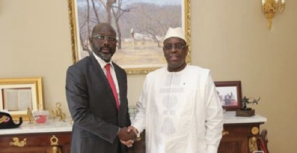 Macky Sall a reçu la visite de George Weah, candidat à la présidence libérienne Macky Sall a reçu la visite de George Weah, candidat à la présidence libérienne