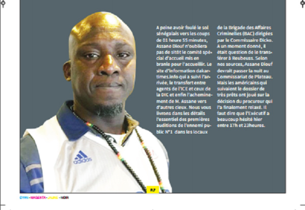 Le département d'Etat Américain sauve Assane Diouf Le département d'Etat Américain sauve Assane Diouf