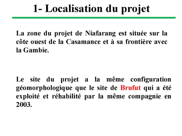 "L’exploitation du zircon à Niafrang, n’aura aucun impact sur les rizières de la localité" (Documents)