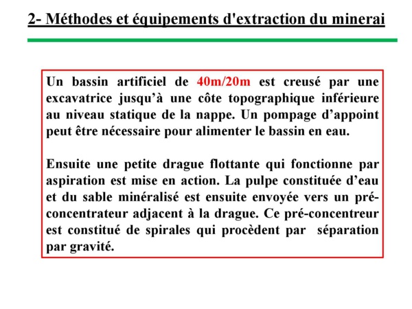 "L’exploitation du zircon à Niafrang, n’aura aucun impact sur les rizières de la localité" (Documents)