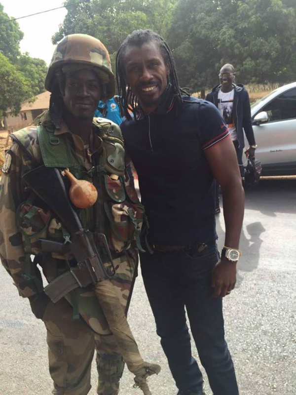  Aliou Cissé dans une base militaire en Casamance