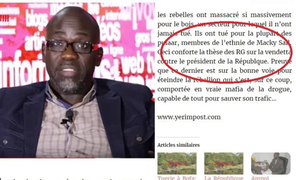 Casamance: Yerim Seck dérape encore et Macky Sall ne dit rien Casamance: Yerim Seck dérape encore et Macky Sall ne dit rien