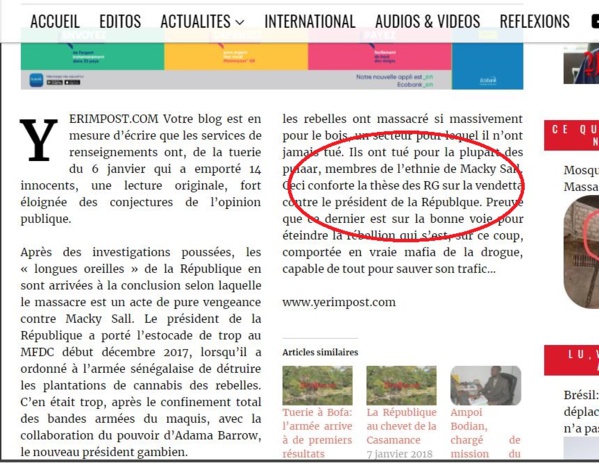 Casamance: Yerim Seck dérape encore et Macky Sall ne dit rien