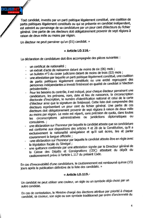 L'intégralité du projet de loi instaurant le parrainage L'intégralité du projet de loi instaurant le parrainage