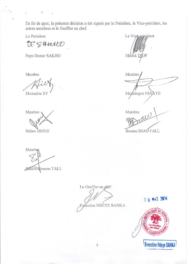 Loi sur le parrainage : le Conseil Constitutionnel se déclare incompétent Loi sur le parrainage : le Conseil Constitutionnel se déclare incompétent