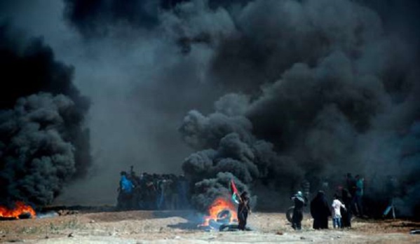 Champagne à Jérusalem, sang à Gaza: 55 Palestiniens tués en une journée Champagne à Jérusalem, sang à Gaza: 55 Palestiniens tués en une journée