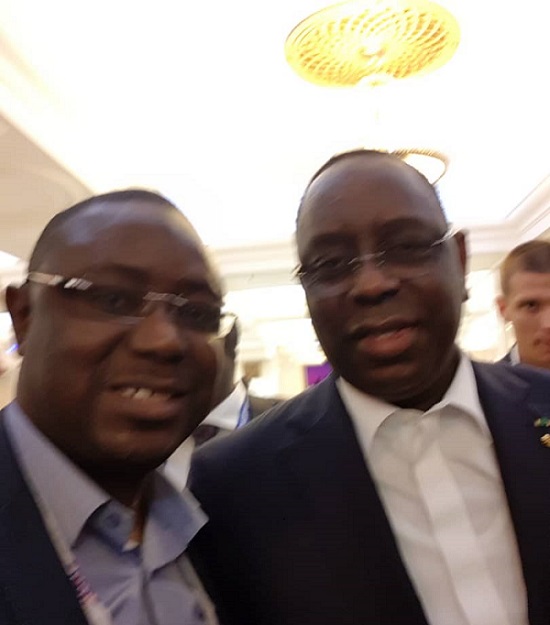Mamadou Lamine Keita et le couple présidentiel en Russie 