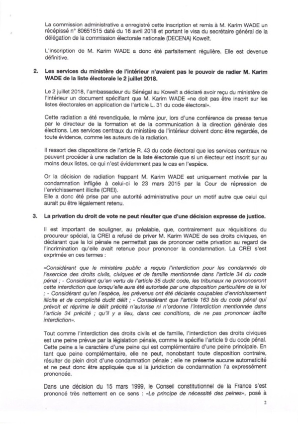Candidature de Karim Wade: d’éminents juristes internationaux écrivent au Conseil constitutionnel