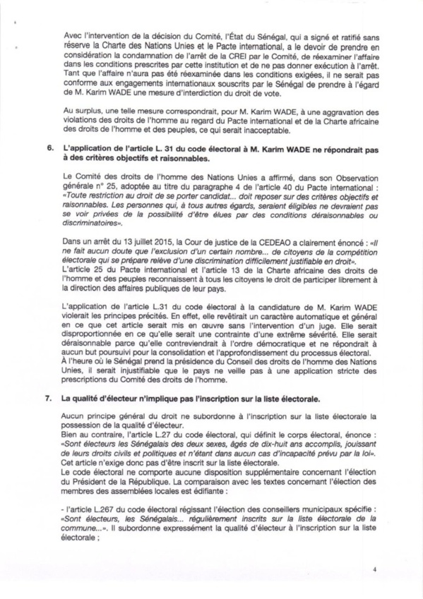 Candidature de Karim Wade: d’éminents juristes internationaux écrivent au Conseil constitutionnel