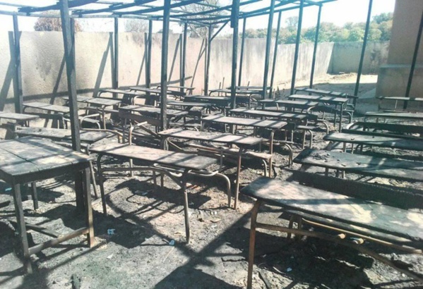 Incendie au collège de Hiléle de Kolda: le feu rase totalement l’abri provisoire