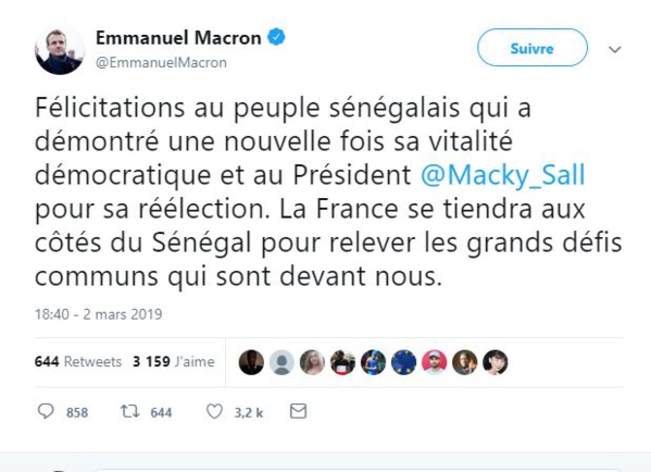 Macron félicite Macky: info ou intox ?