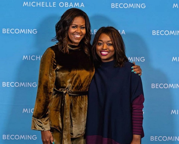 Amy Sarr Fall s'affiche avec Michelle Obama Amy Sarr Fall s'affiche avec Michelle Obama