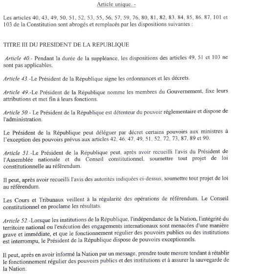 Révision de la Constitution: Macky perd le pouvoir de dissoudre l'Assemblée nationale