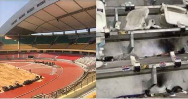 Sénégal : L’arène nationale flambant neuf à 30 Milliards CFA “vandalisé” Sénégal : L’arène nationale flambant neuf à 30 Milliards CFA “vandalisé”