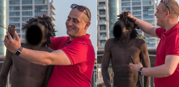 Images choc de migrants humiliés en Israel Images choc de migrants humiliés en Israel