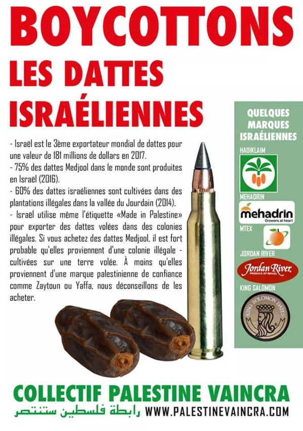 Les Sénégalais invités à boycotter les dattes Israéliennes 