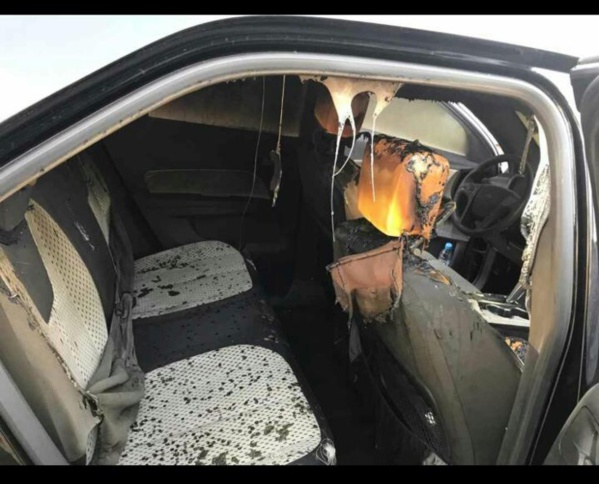 THIES: Des inconnus mettent le feu au véhicule d'un responsable du Parti Pasteef