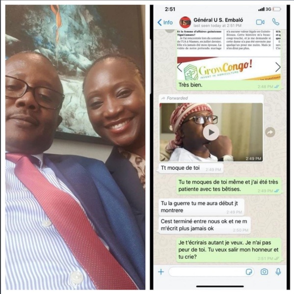 Relation amoureuse entre Emballo-Tigui Camara: La jeune dame déballe et balance des captures… Relation amoureuse entre Emballo-Tigui Camara: La jeune dame déballe et balance des captures…