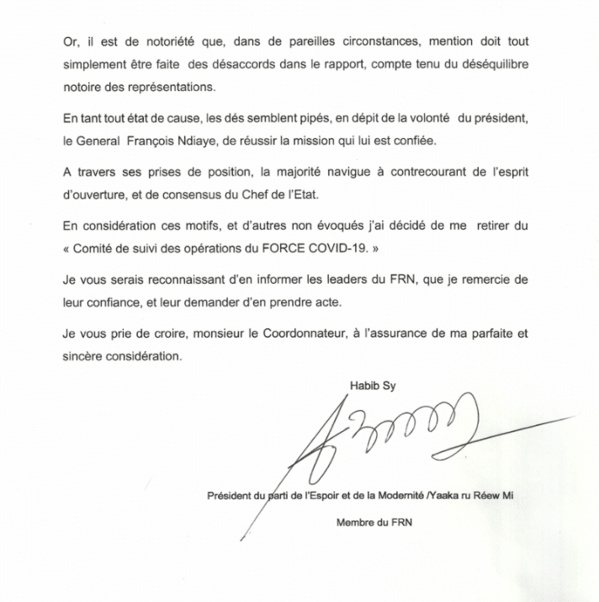 Habib Sy: « Pourquoi j’ai décidé de me retirer du comité de suivi de Force Covid-19 »