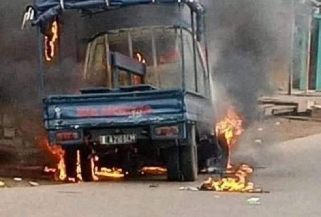Yopougon : Un véhicule de la gendarmerie incendié par des individus