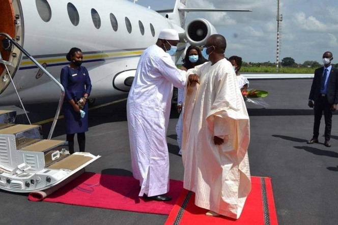 Adama Barrow est arrivé à Bissau