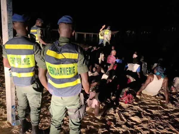 Emigration clandestine : 59 personnes interceptées par la Brigade de gendarmerie de Joal Emigration clandestine : 59 personnes interceptées par la Brigade de gendarmerie de Joal