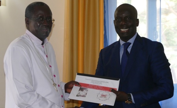 Malick Gackou chez l'archevêque de Dakar