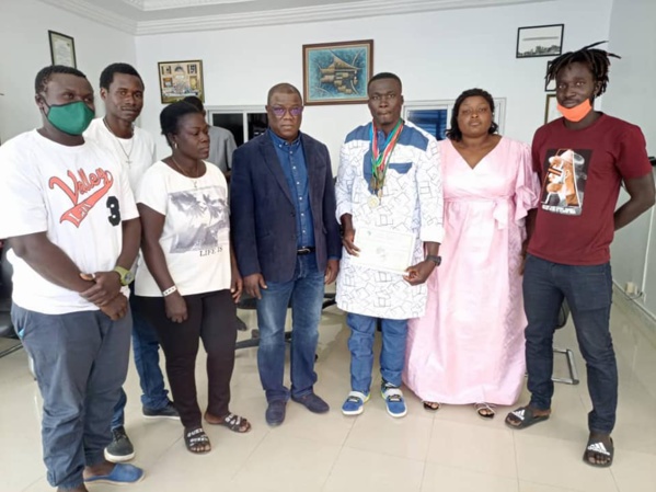 La Judokate Monica Sagna et CIE reçus par Abdoulaye Baldé