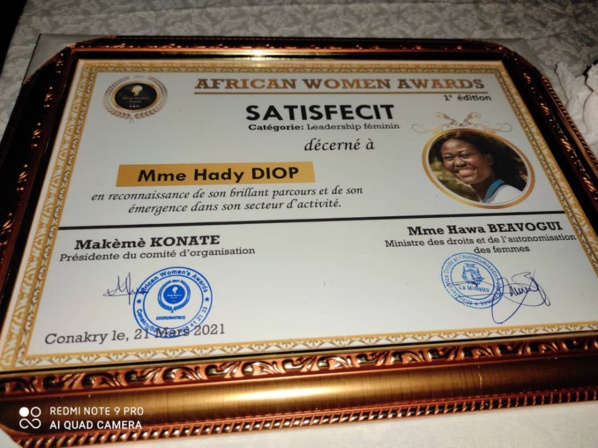 Le Sénégal à l'honneur : Khady Yama Diop lauréate du prix "African Women Awards" Le Sénégal à l'honneur : Khady Yama Diop lauréate du prix "African Women Awards"