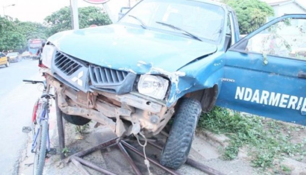 Cap Skirring : Un véhicule de la gendarmerie percute un poteau électrique...