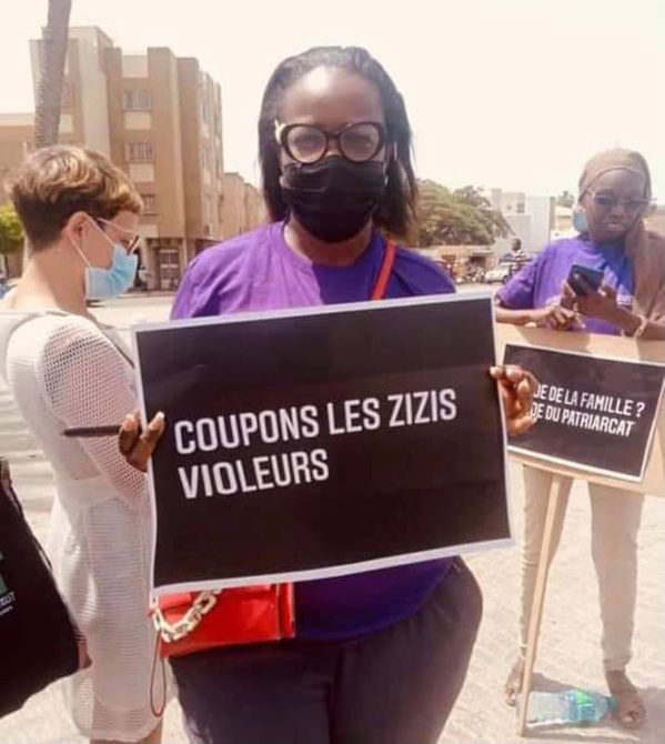 Place de la nation : Sit-in du collectif des féministes du Sénégal contre les violences faites aux femmes.