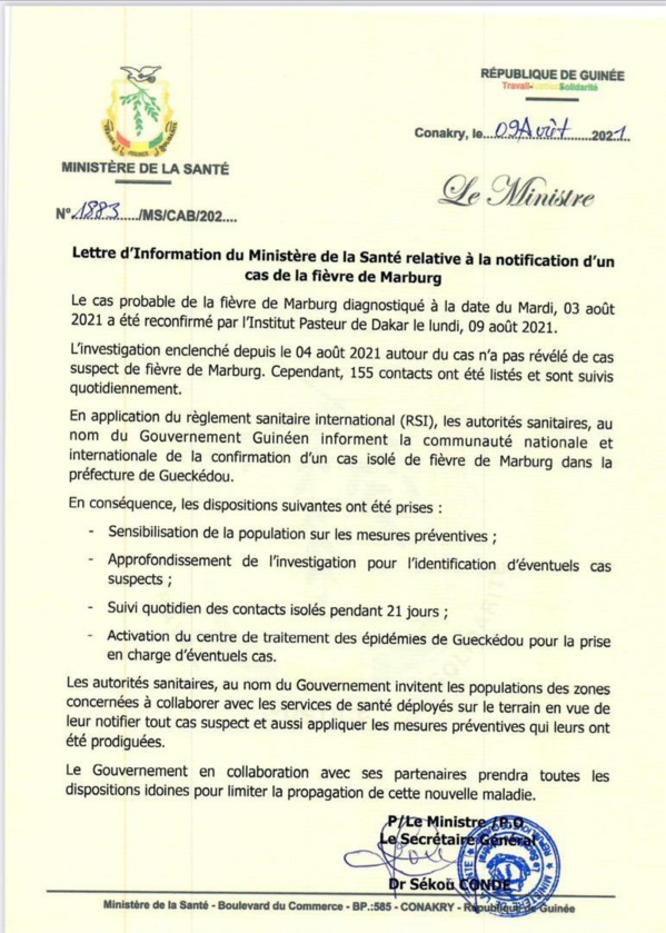 Guinée : Après Ebola, la fièvre "Marburg" fait son apparition 