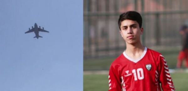 Un jeune footballeur est mort en tombant d’un avion pour tenter de fuir l’Afghanistan Un jeune footballeur est mort en tombant d’un avion pour tenter de fuir l’Afghanistan
