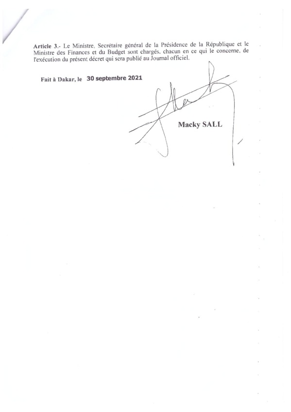 Macky dissout le comité de suivi du fonds force Covid-19 (Documents) Macky dissout le comité de suivi du fonds force Covid-19 (Documents)