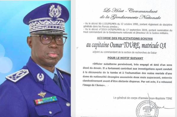 L'ex Capitaine Touré au général Tine: 