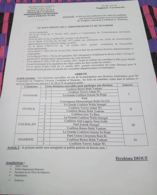 Locales à Bignona : Une très mauvaise nouvelle pour Yewwi Askan Wi Locales à Bignona : Une très mauvaise nouvelle pour Yewwi Askan Wi