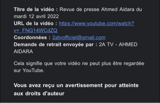 La chaine "Kacc-Kacci TV" suspendue sur Youtube : Ahmet Aidara serait derrière La chaine "Kacc-Kacci TV" suspendue sur Youtube : Ahmet Aidara serait derrière