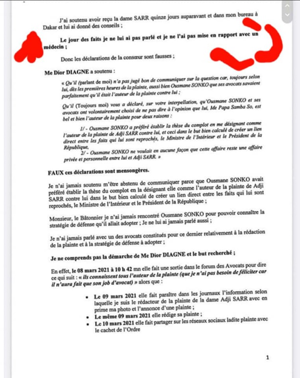 Affaire Adji Sarr- Sonko : Maitre Mamadou Papa Samba So pris en flagrant délit de "mensonges" (Documents) Affaire Adji Sarr- Sonko : Maitre Mamadou Papa Samba So pris en flagrant délit de "mensonges" (Documents)
