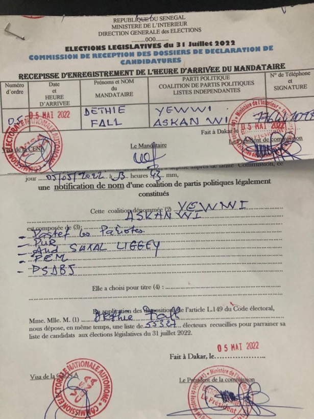 Déthié FALL : "nous avons déposé un nombre impressionnant de parrains" Déthié FALL : "nous avons déposé un nombre impressionnant de parrains"