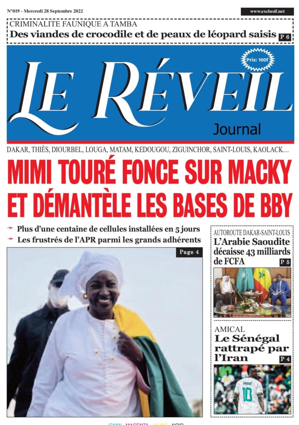 Le Quotidien "Le Réveil" du Mercredi 28 Septembre 2022 Le Quotidien "Le Réveil" du Mercredi 28 Septembre 2022