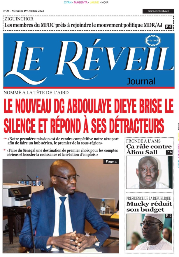 Le Quotidien "Le Réveil" du Mercredi 19 octobre 2022