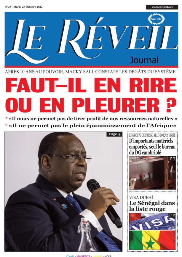 Le Quotidien "Le Réveil" du Mardi 25 octobre 2022 Le Quotidien "Le Réveil" du Mardi 25 octobre 2022